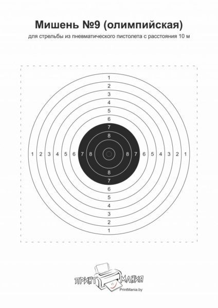 Мишени для стрельбы из пневматической винтовки