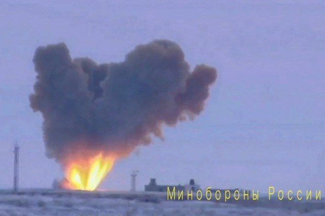 Пуск ракеты комплекса Авангард из позиционного района Домбаровский
