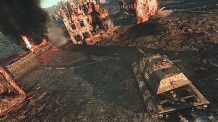 Применение танка Е 100 в бою